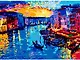 Картина по номерам на подрамнике "Цветной пейзаж Венеции" (22х30) - фото 1