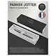 Ручка шариковая Parker, Jotter Stainless Steel GT, подарочная синяя - фото 5