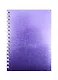 Записная книжка А6 80л кл. "METALLIC" обл. фиолет.бумвинил, гребень - фото 1
