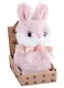 Зайчик с бантиком в крафт коробке (12-01568-573) - фото 1