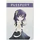 Обложка для паспорта Аниме Девушка с белым котиком (Сёдзё) (цветная) (ПВХ бокс) - фото 1