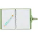 Ежедневник недат. А5 96л "Clear" зеленый, иск.кожа, мягк.переплет, на резинке, ляссе - фото 2