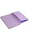 Книга для записей А5 96л кл. "Joy Book. Фиалковые сны" иск.кожа, тонир.блок, скругл.углы, ляссе, резинка, карман на задн.форзаце - фото 4