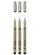Ручки капиллярные черные 03шт "Pigma Micron" 0.5мм, 0.6мм, 0.7мм - фото 2