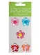 Декоративные элементы из акрила Набор №17 Цветочки (2-336/17) (5шт.) (Hobby Time) (упаковка) - фото 1