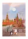 Папка-конверт А7 на кнопке "Москва Собор Василия Блаженного", вертикальный, пластик, Comix - фото 1