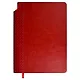 Ежедневник недат. А5 160л "Сариф" красный, иск.кожа, тв.переплет, офсет, ляссе - фото 1