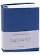 Ежедневник недат. А6 152л "Radiant" синий, иск.кожа, интегр.переплет, покрытие Soft Touch, офсет, скругл.углы, ляссе - фото 1