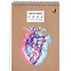 Скетчбук А5 40л "Heart", 120г/м2, обложка крафт картон, выборочный лак, евроспираль - фото 2