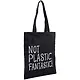Сумка-шоппер Not Plastic. Fantastic! черная, текстиль, 40см.*32см., с 2 ручками - фото 2