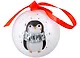 Елочный шар НГ Пингвин (пластик) (7,5 см) (ПВХ Бокс) - фото 1