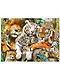 Алмазная мозаика MAZARI Большие кошки 30х40см (рама 33х43см) частичная выкладка, стразы разного размера - фото 1