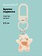 Брелок-подвеска Котик с банданой (рыжий) (2,5см) (пластик/металл) (12-202509-YSK-12) - фото 1