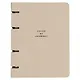 Тетрадь 120л кл. "Block", бежевый, на кольцах, мел.картон, микротекстурирование, ламинация - фото 1