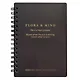 Блокнот 80 листов в клетку "Flora", 102*142, черный, спираль - фото 1