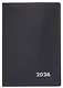 Еженедельник дат. 2026г. А5+ 80л "Нубук" черный, кожзам, мягк. переплет, тисн. фольгой, офсет, справ.мат-лы, закругл.углы, 2 ляссе, инд.уп - фото 1