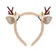 Ободок новогодний Рожки олененка с бубенчиками (текстиль) (12-06141-P14) - фото 1