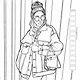 Раскраска Fashion Girl для работы маркерами (девушка с велосипедом в поле) - фото 6