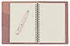 Книга для записей А5 100л лин. "Savage. Пудровый" евроспираль, иск.кожа, тонир.блок., тиснение серебр.фольгой, петля д/ручки, кармашки - фото 4