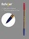 Ручки шариковые синие/красные 12 штук "Double" 0,7 мм, Schiller - фото 3