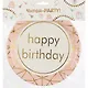 Набор бумажных тарелок Happy birthday на розовом фоне (18 см) (6 шт) (12-01582-G2) - фото 3
