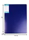 Папка боковой прижим А4 "HOR LINES", синяя, карман - фото 3
