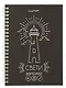 Скетчбук А5 20л "Свет маяка" акварел. бумага, 200г/м2, черный тонир.картон, тиснение фольг. серебро, евроспираль - фото 1