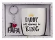 Подарочный набор Кружка и брелок-I love Papa Daddy is always be a king (коробка) (керамика) (12-topsun-202409-02) - фото 1