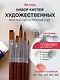 Набор синтетических художественных кистей, 5 штук - фото 1
