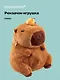 Рюкзачок-игрушка плюшевый Капибара с мандаринкой (35х27), Bookvalno - фото 1