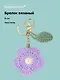 Брелок вязаный Цветок розовый (текстиль) (9см) (12-4305-202507-KNIT2) - фото 1
