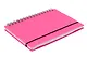Записная книжка А6 80л кл. "Favorite Color. Neon Pink" спираль, пласт.обл., резинка - фото 2