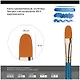 Кисть художественная №14 "Галерея", синтетика, плоскоовальная, короткая ручка, Гамма - фото 2