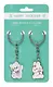 Брелоки парные Happy Together Kawaii Зайка и Мишка (акрил) (2 шт) (12-15521-P2) - фото 1
