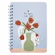 Записная книжка А6 80л кл. "Mur-Mur", ваза, карт.обл., скрепка, микротекстурирование, ламинация - фото 1
