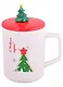 Кружка с крышкой и ложкой С Новым годом (керамика) (380 мл) - фото 1