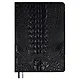 Ежедневник недат. А5+ 160л 175*245 "Аллигатор" черный, кожзам, тв.переплет, обл.поролон, блинтовое тиснение, офсет, ляссе, подар.упаковка - фото 1
