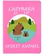 Записная книжка «Capibara is my spirit animal» А6, 32 листа в клетку, сшивка, в ассортименте - фото 1