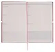 Ежедневник недат. А6+ 122x193 мм 120л "Наппа металлик" розовый, кожзам, мягк.переплет, застёжка-резинка,офсет, ляссе - фото 6