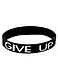 Браслет Never give up (черный) (силикон) (20,2 см) - фото 3