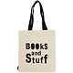 Сумка-шоппер Books and stuff бежевая, текстиль 40см.*32см. - фото 1