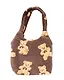 Сумка-шоппер плюшевая Мишки (коричневая) (40х36) (12-ZhenPin-2709) - фото 1