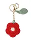 Брелок вязаный Цветок красный (текстиль) (9см) (12-4305-202507-KNIT1) - фото 2