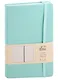 Книга для записей А5 96л кл. "Joy Book. Ментоловый" иск.кожа, тонир.блок, скругл.углы, ляссе, резинка, карман на задн.форзаце - фото 1