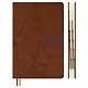 Ежедневник дат. 2026г. А5 176л "Тиволи глосс" коричневый, кожзам, тв.переплет, блинт.тиснение, офсет, справ.мат-лы, вырубка, закругл.углы, 2 ляссе, инд.уп - фото 3
