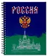 Тетрадь 96л кл. "Россия" гребень, мел.картон, ассорти - фото 5