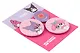 Набор значков Sanrio Мордашки в очках (металл) (1 штука 25 мм, 2 штуки 38 мм) - фото 2