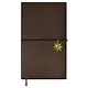 Ежедневник недат. А6 120л "Снейк" серо-коричневый, иск.кожа, тв.переплет, тиснение фольгой, офсет, ляссе - фото 1