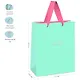 Пакет А6 14*11*6,5 "Bright turquoise" жен., бум.мат.ламинатПакет подарочный 11*14*6,5см MESHU "Bright turquoise", отд. фольгой, выборочный лак, матовая ламинация - фото 2