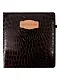 Скетчбук 200*200 80л "CROCO" коричневый, 140г/м2, слоновая кость, кожзам, резинка - фото 1